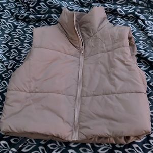 Brand new no tags cropped beige vest